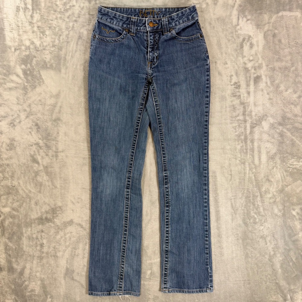 Kimes Ranch Betty Straight Leg Jeans Womens Size 27 x 30 Blue Medium Wash